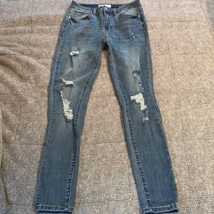 EUC Mid-rise distressed Jeans
